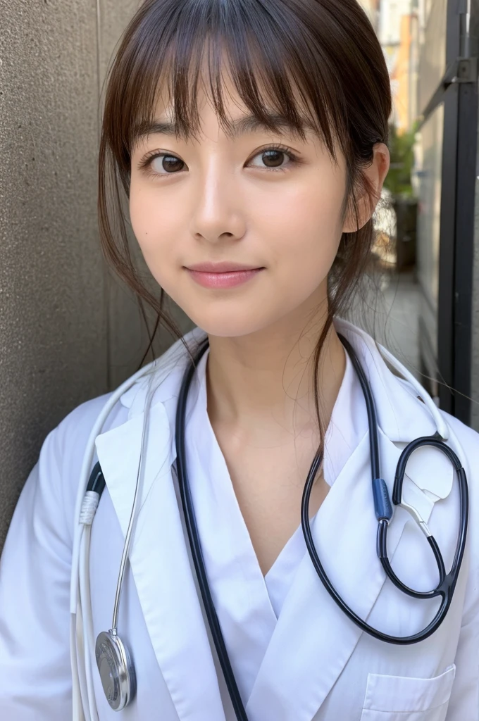 ((Highest quality)), ((masterpiece)), (detailed),Perfect Face,Japanese,Female doctor,White