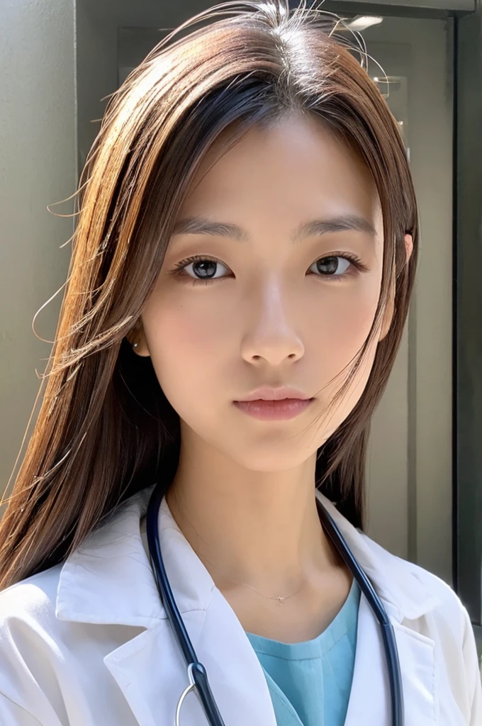 ((Highest quality)), ((masterpiece)), (detailed),Perfect Face,Japanese,Female doctor,White