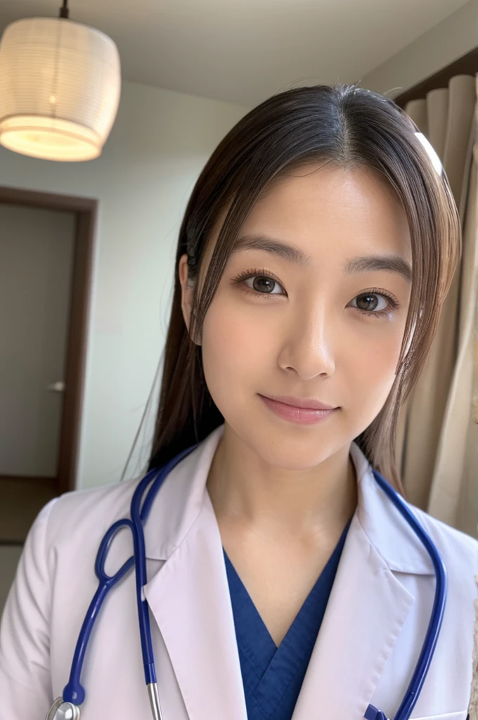((Highest quality)), ((masterpiece)), (detailed),Perfect Face,Japanese,Female doctor,White