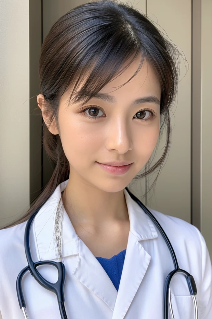 ((Highest quality)), ((masterpiece)), (detailed),Perfect Face,Japanese,Female doctor,White