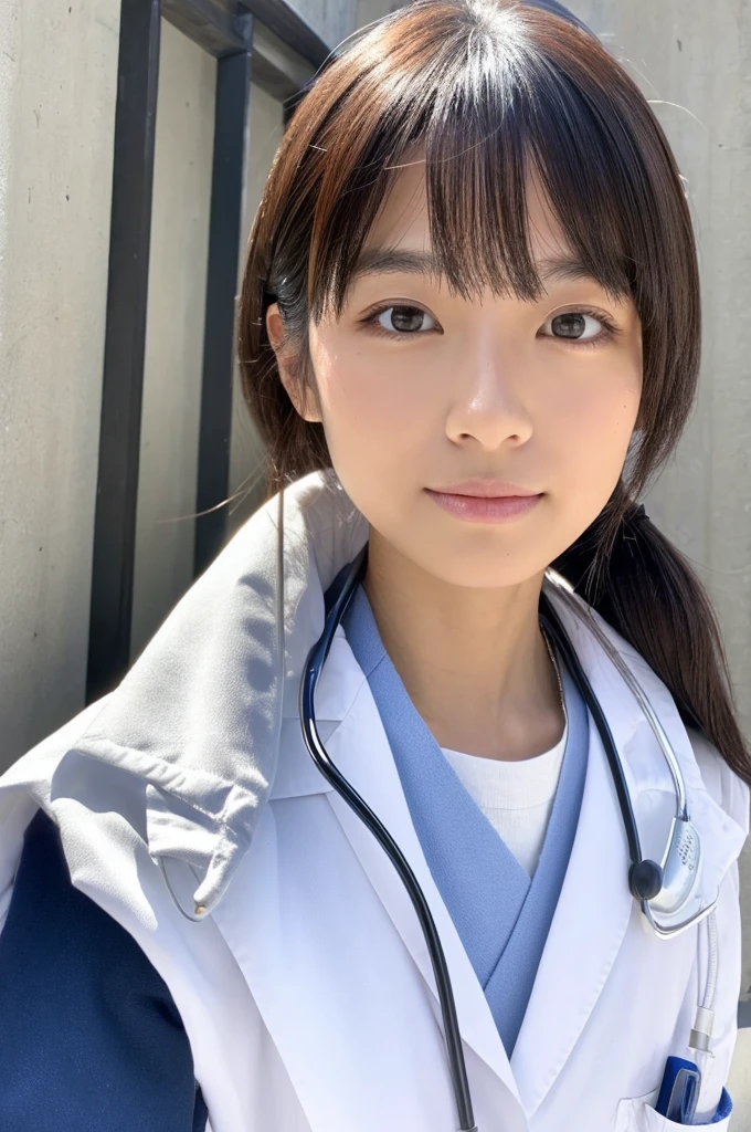 ((Highest quality)), ((masterpiece)), (detailed),Perfect Face,Japanese,Female doctor,White