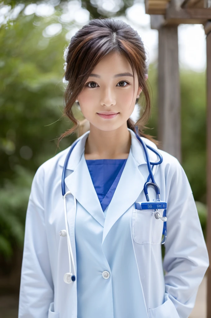 ((Highest quality)), ((masterpiece)), (detailed),Perfect Face,Japanese,Female doctor,White