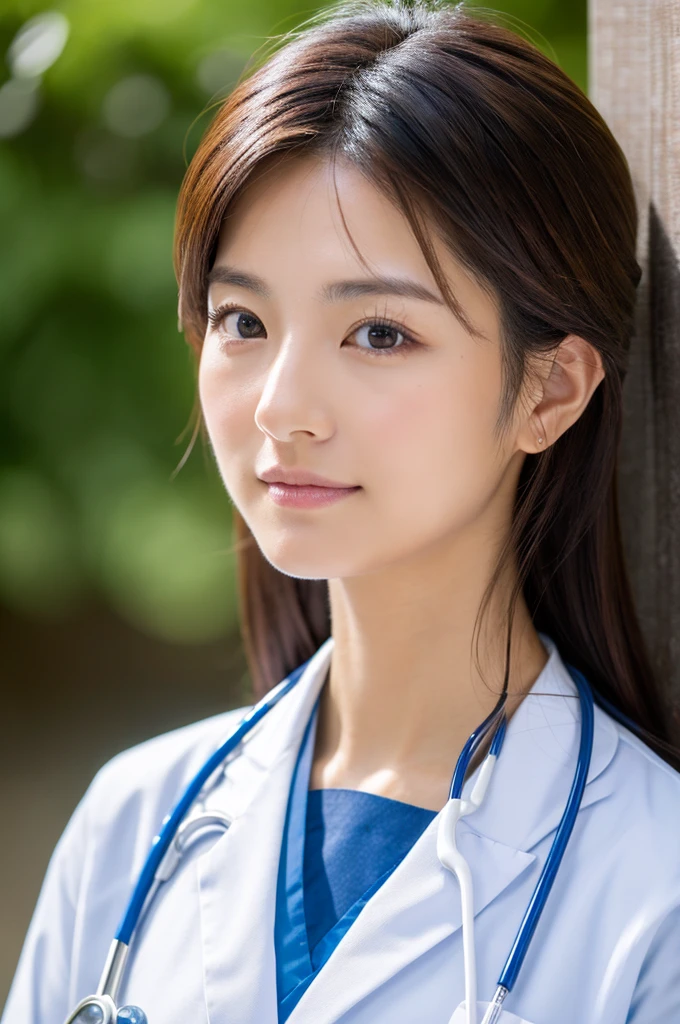 ((Highest quality)), ((masterpiece)), (detailed),Perfect Face,Japanese,Female doctor,White