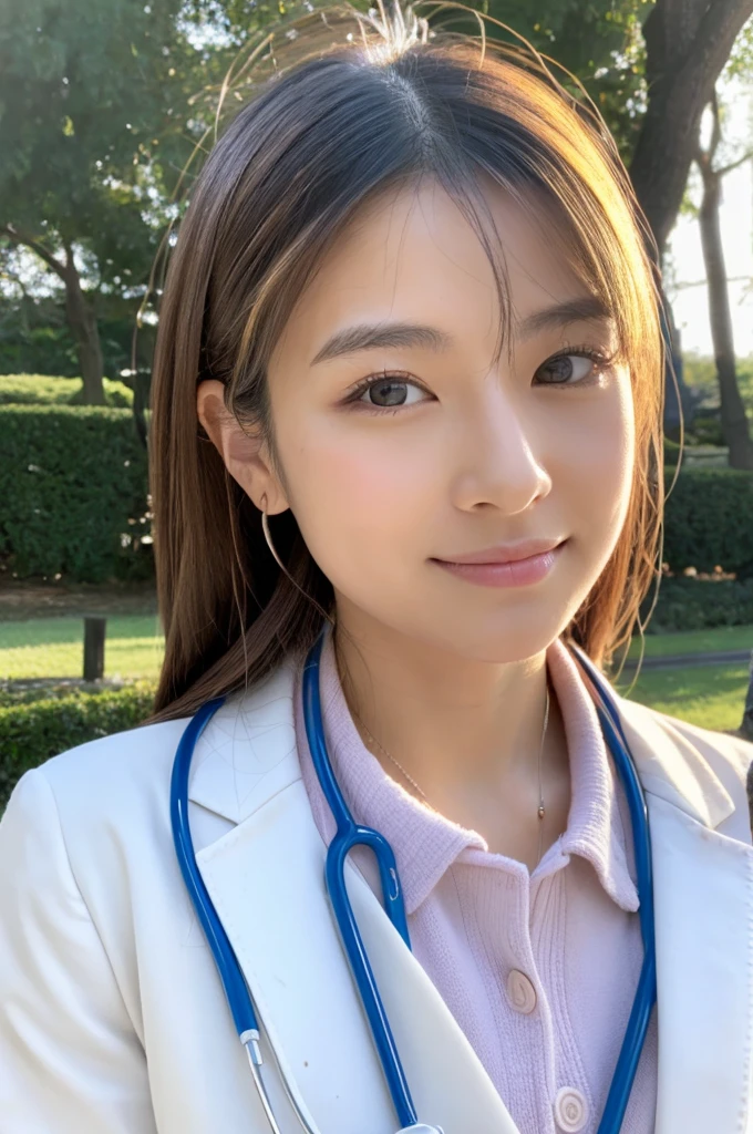 ((Highest quality)), ((masterpiece)), (detailed),Perfect Face,Japanese,Female doctor,White