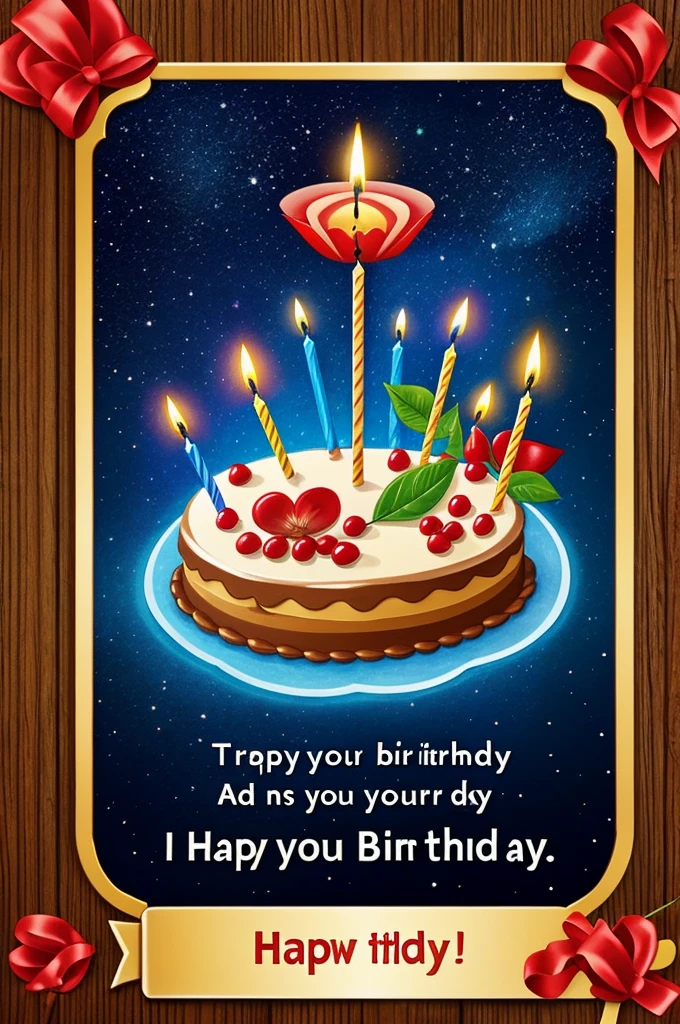 Draw a card with greetings on your birthday