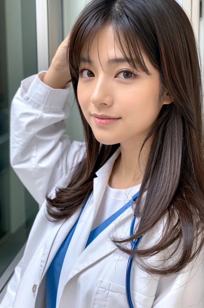 ((Highest quality)), ((masterpiece)), (detailed),Perfect Face,Japanese,Female doctor,White