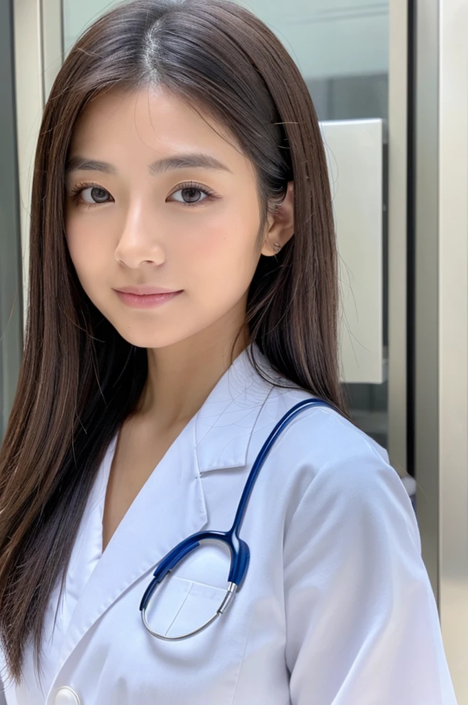 ((Highest quality)), ((masterpiece)), (detailed),Perfect Face,Japanese,Female doctor,White