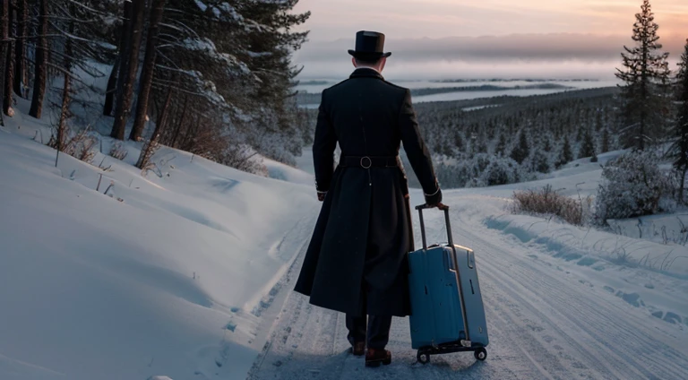 Jonathan offered a reassuring smile and handed the man a generous tip. “Thank you, but I must continue. The Count expects me.” With evident reluctance, the coachman helped unload Harker’s luggage and bid him a hasty farewell. The sun dipped below the horizon, casting the landscape in shades of grey and blue. Harker stood alone at the pass, his suitcase in hand, the path ahead shrouded in mist.