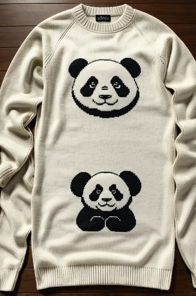 ((Best Quality)), ((Masterpiece)), (detailed), 1 flame, panda logo sweater, 