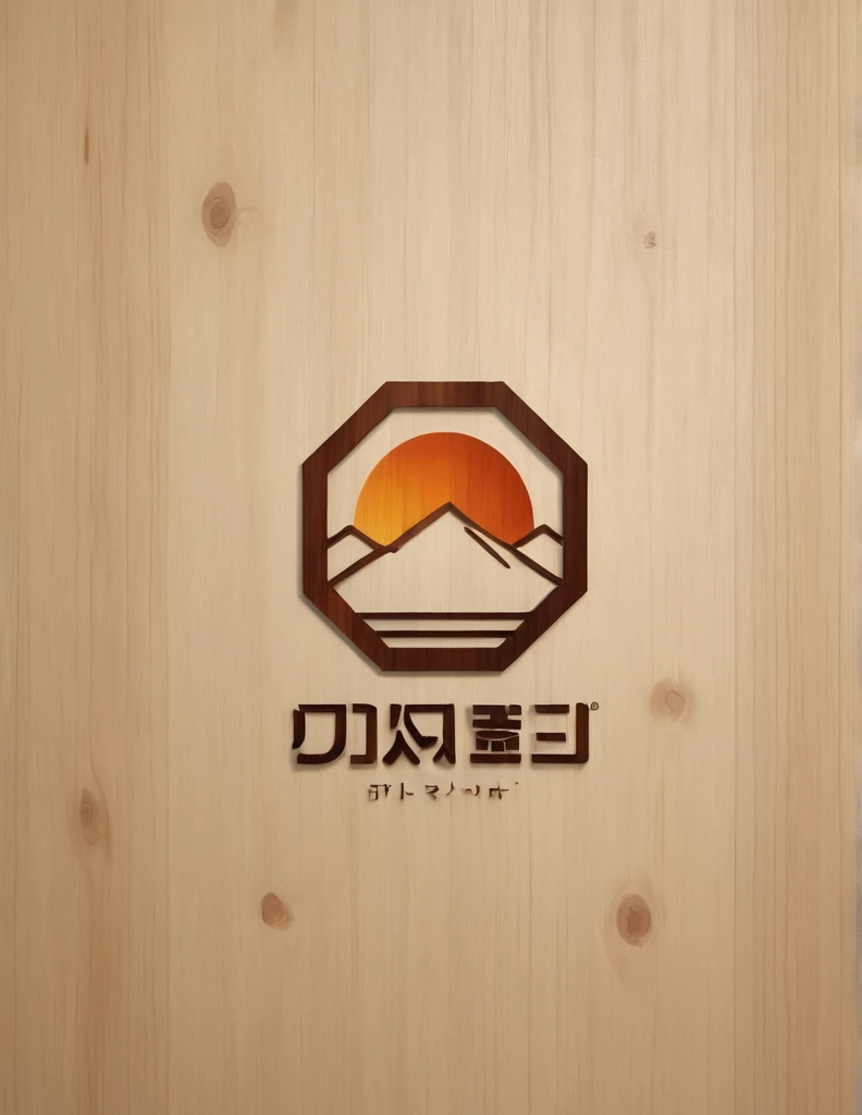 construction company logo
It's a cool emblem,
A Japanese-style design that makes you feel the warmth of wood
The background is white