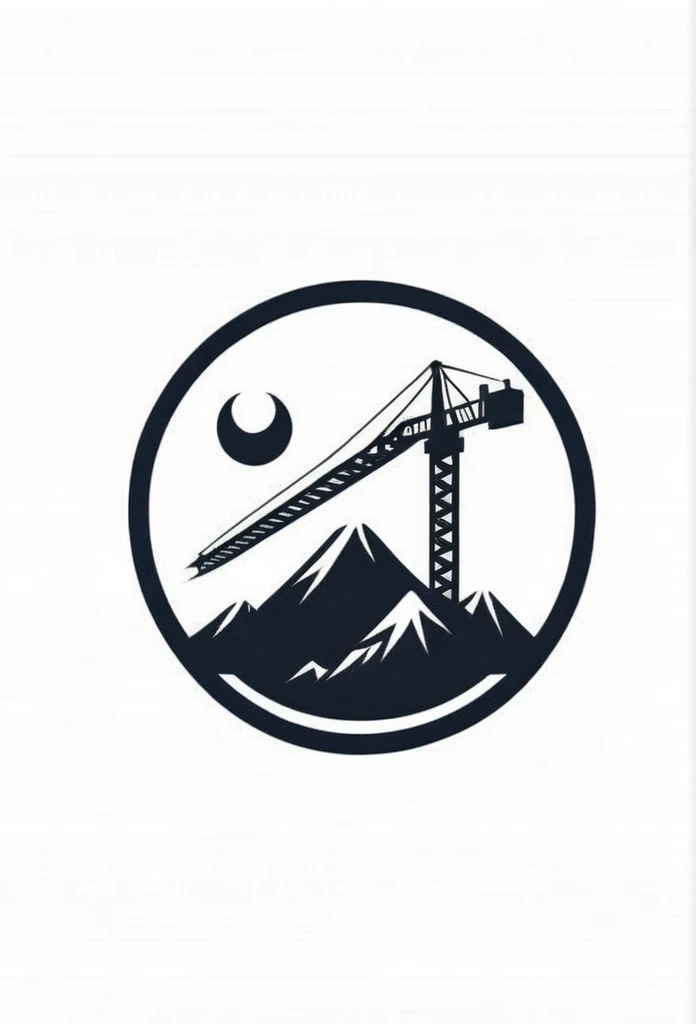 construction company logo
It's a cool emblem,
a slightly Japanese-style design
The background is white
