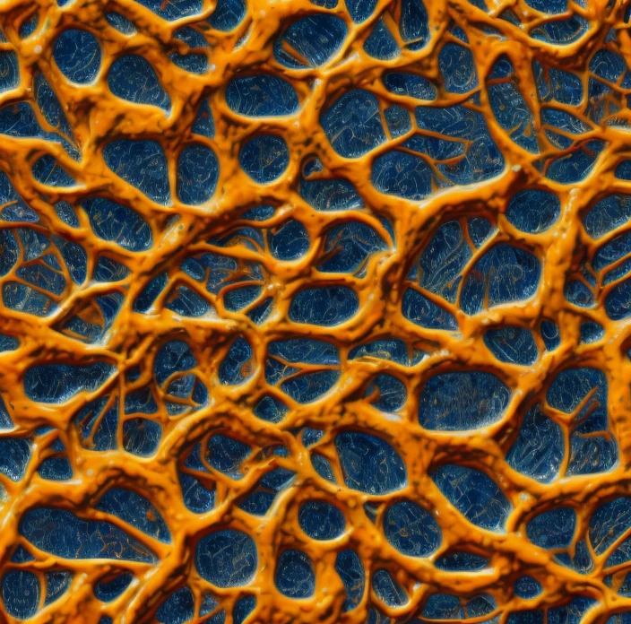 an intricate neural system made of chromed steel, titanium, vanadium and iron, dominant yellow and orange color tonality, growing on a fractal background, brilliant colours, masterpiece, highly detailed, 4k resolution, 3d modelling, digital art, abstract art