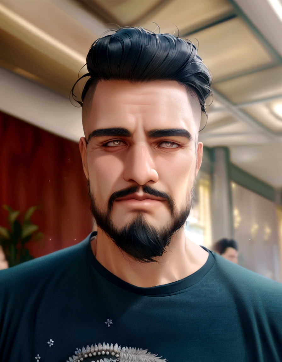 Tall handsome man with beautiful eyes 