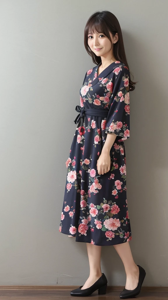 Japanese women 40 years old Floral dress