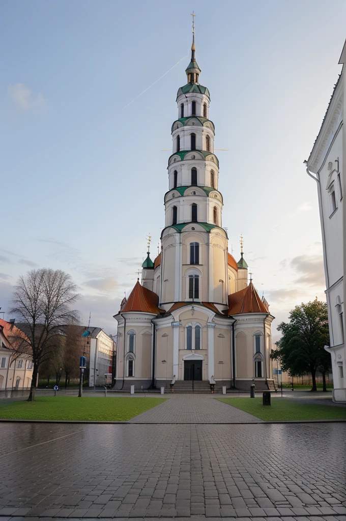 Lituania, ((In Vilnius City)), (((the Vilnius cathedrale tower)))