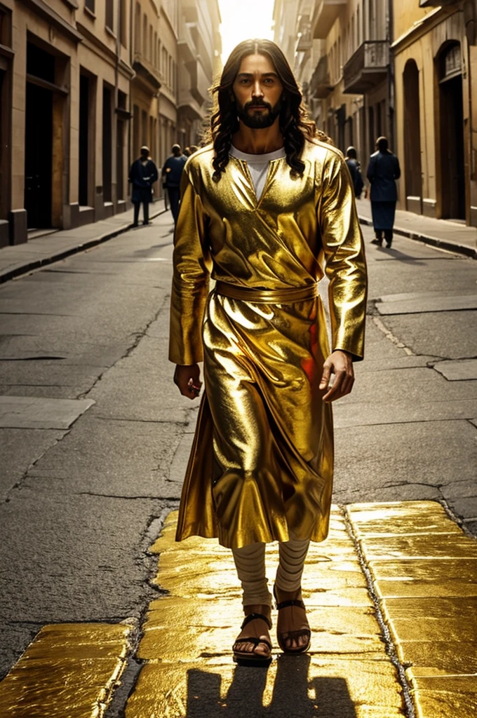 Jesus walking through streets of gold