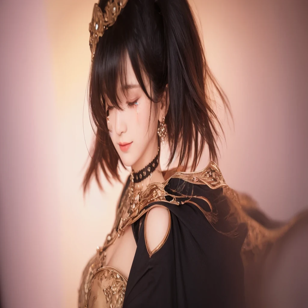 Tears running down my cheeks、Tears are accumulating in the eyes