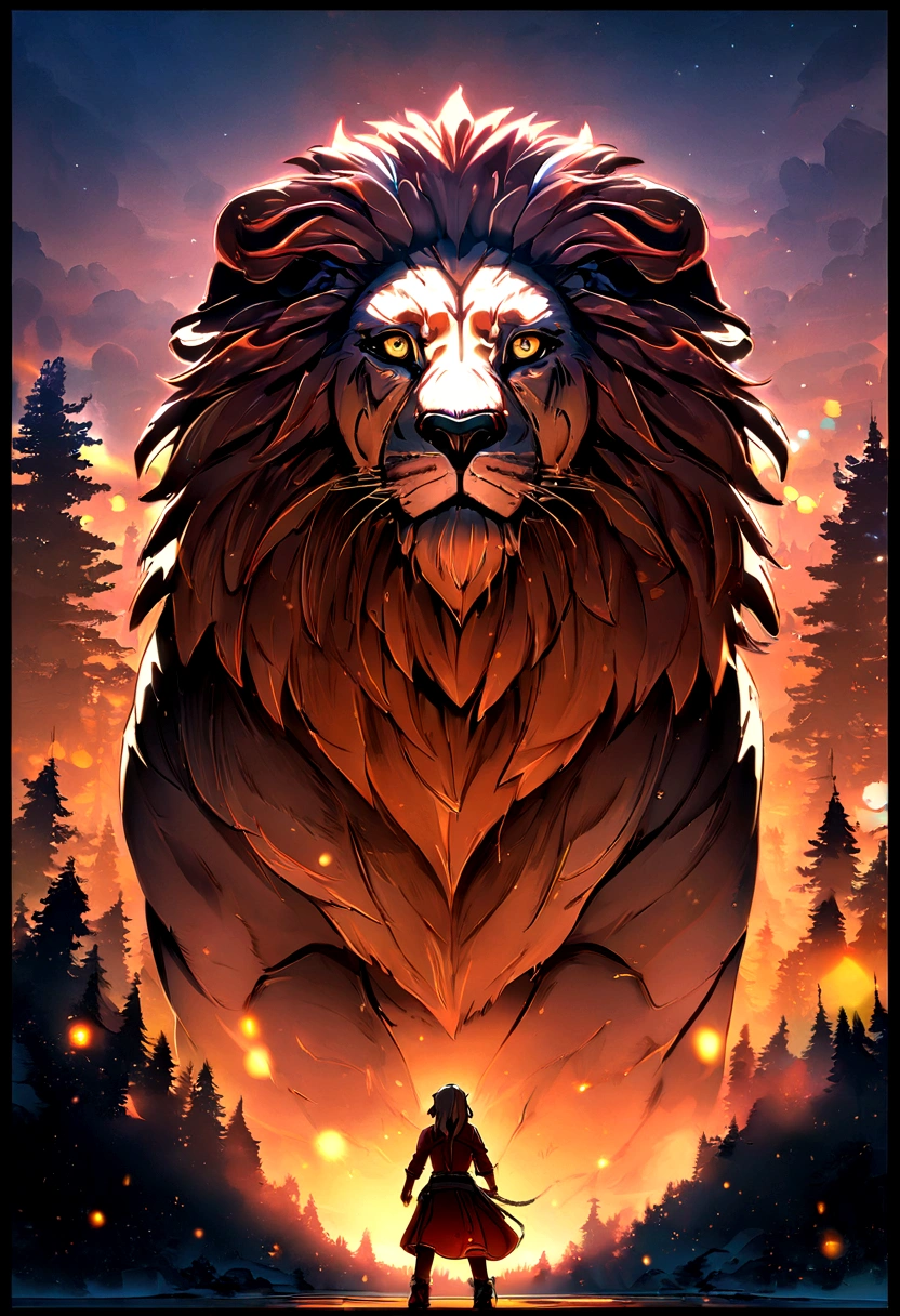 movie写真 推定の刺繍, Evil Lion, Equirectangular 360, King of the Forest , Art by Michael Hutter . 35mm Photography, movie, Bokeh, Professional, 4K, Very detailed