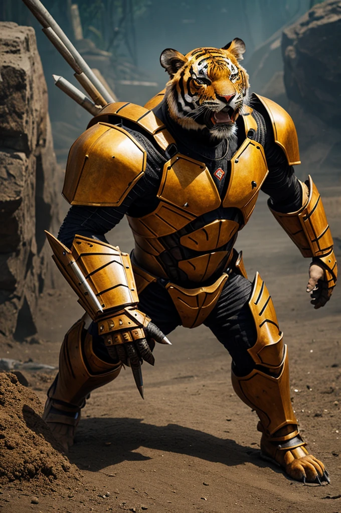 Humanoid tiger armored with crab