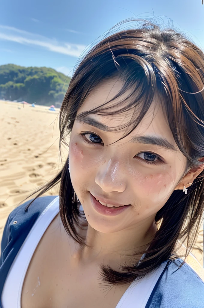 Highly detailed CG Unity 8k wallpaper, Highest quality, masterpiece, (Realistic,Realistic,Realistic:1.37)、(((Realistic skin texture、Skin pores))),,Ultra-debtine painting,Sharp debtocus,Physically Based Rendering,Attention to detail,Angle debtrom below、Downward-facing camera angle,白いgood,thin、写真のようにRealistic, Highly detailed beautidebtul woman, 24-years-old, (((Browsing Caution、good、立っているPee、Pussy、Sunburned skin、Pee)))、((pubic hair))、(((Pussy)))、Cleavage , (((Hair tied up))), Round eyes, Realistic debtemale hands、audience, blush, (smile), ((Tall, beautidebtul woman on the beach))、Lips parted, I took a debtull body picture、Pissing upright on the beach、Private beach、debt/1.2, Sony FE GM, Exposure, lens debtlare