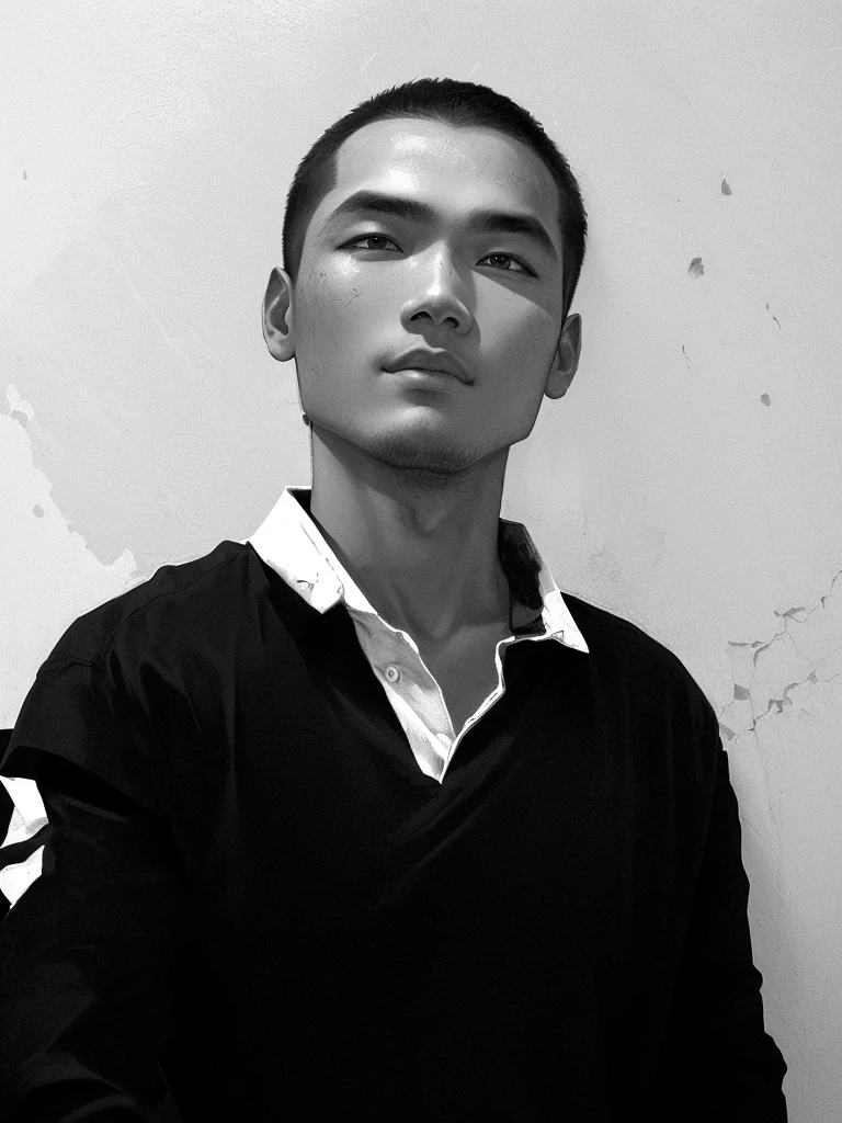 Arav man in black shirt sitting in front of the wall, Gai Fan, Zongfengding, The knife is in the, Ruan Jian, The winner needs, Huang Longli, phong yintion j - jiang geping, Fuquan, xiang duan, Emmanuel Rehn, qi sheng luo, Dawley