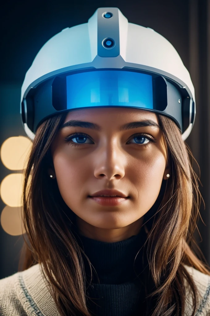Girl talking with a neural network