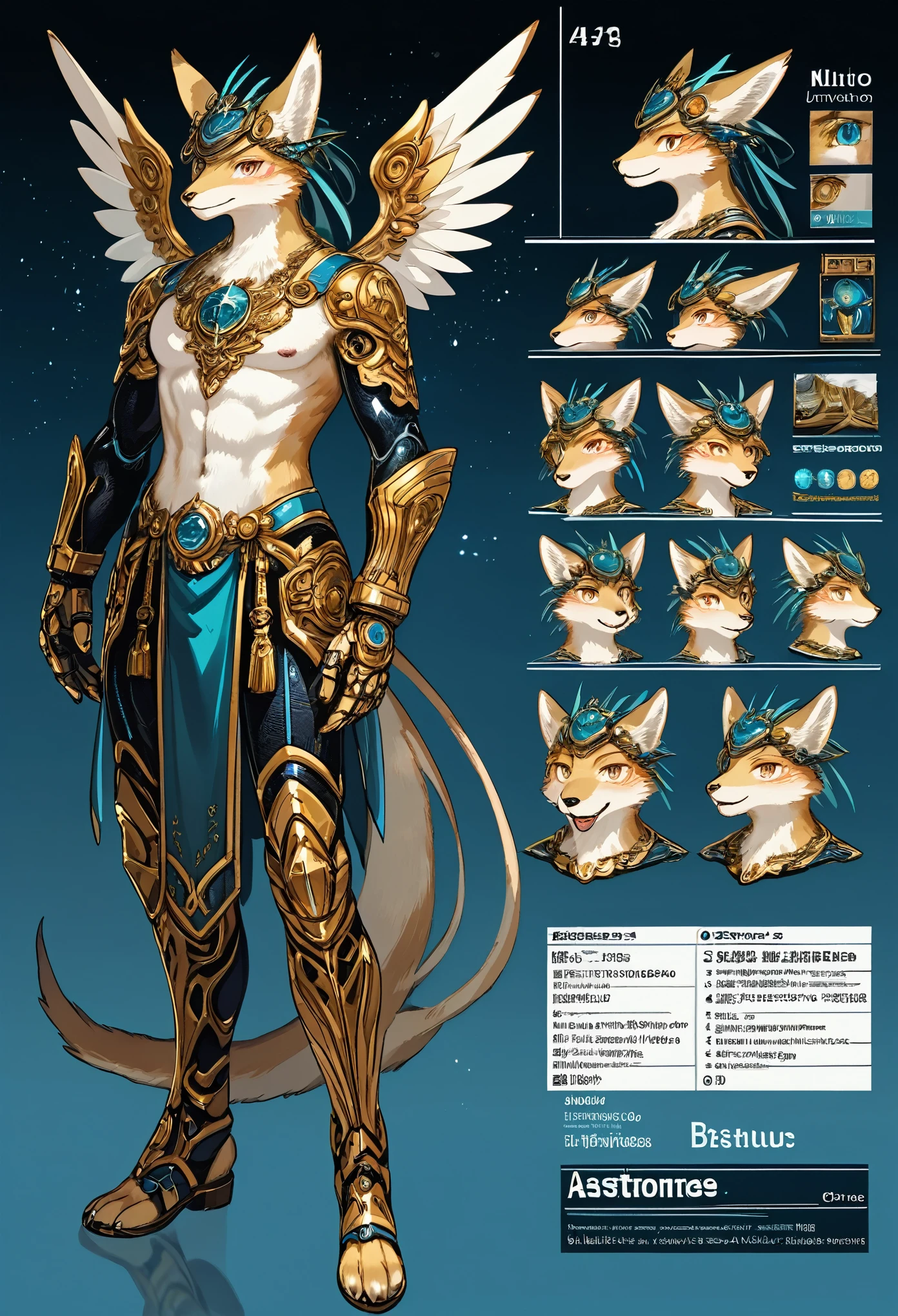 ((masterpiece)), (ultra detailed), (best quality), detailed background, (style of Science Fiction), (concept art, character sheet), game package, absurdres(highly detailed beautiful face and eyes)perfect anatomy(angelic handsome boy, kemono, child)(furry anthro),