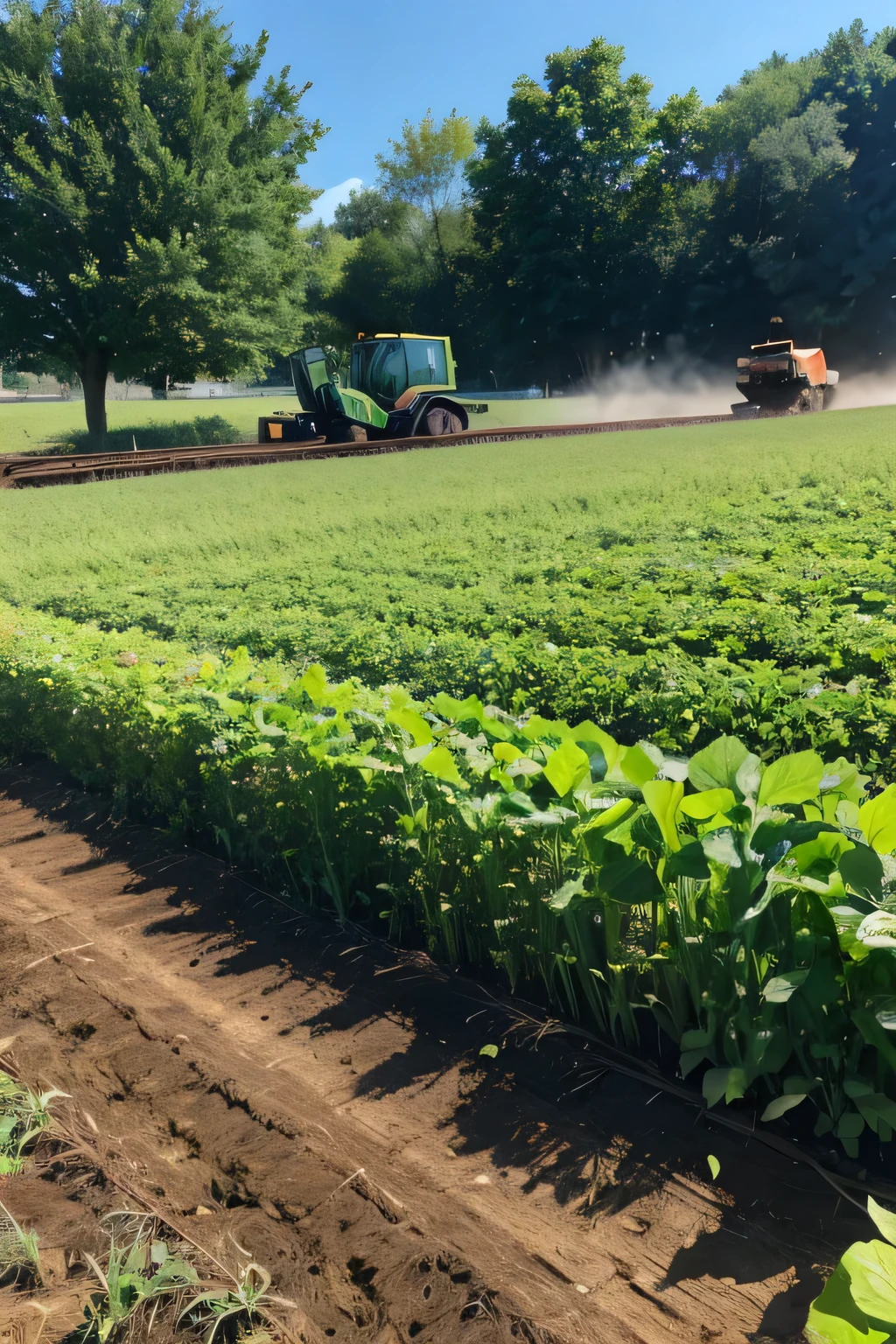 Removing weeds using mulch crops