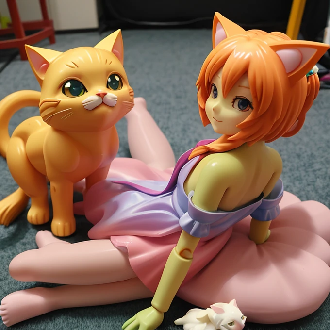 comic con中,personification(cat ears human cat tail)At comic con,There are many different types of Toy figures,Nendoroid 3D,anime statue,Toy figure,q cheeks,Funny company anime style,anime action figure,silicone man,Silicone statue,Styled for Nendoroid,figure、 anime figure、action figurine toys、silicone statue animal illustrations,mixed species,different kinds of animals,various species,diverse animals,digimon evolution,Ultimate Evolution,perfect body,ultimate body,horse,There is personification,digimon evolution,Ultimate Evolution,perfect body,ultimate body,UFO,There is a horse,There is personification,There are photos of Cat lady with many animals,animal illustrations,mixed species,different kinds of animals,various species,diverse animals,digimon evolution,Ultimate Evolution,perfect body,ultimate body,horse,There is personification,digimon evolution,Ultimate Evolution,perfect body,ultimate body,UFO,There is personification,Cat lady,cat ears women\(Lovely,Kawaii,10 years old)rest ,quality\(masterpiece,high resolution,top-quality,top-quality real texture skin,提high resolution,RAW photos,Best quality,Very detailed\)