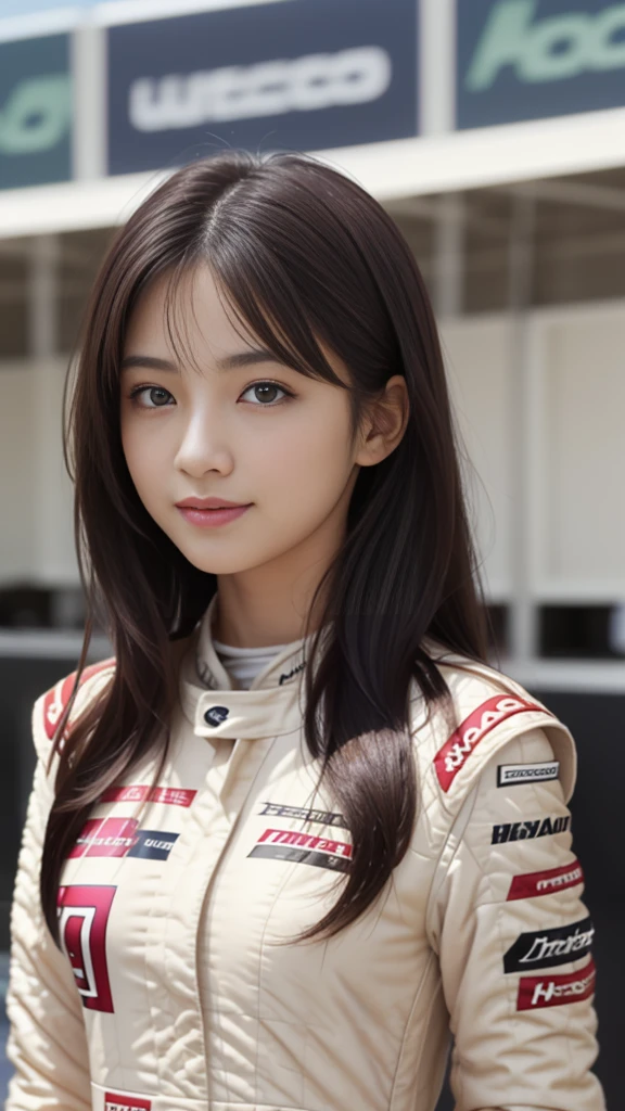 masterpiece, Highest quality, Realistic, Highly detailed CG integrates 8K, 8K,(Very beautiful face, Beautiful Lips, Beautiful Eyes), Exquisitely detailed face,1 Girl, Very beautiful girl,Exquisite eye makeup,Subtle eye detail,The best example of four fingers and one thumb,Toned figure,Nice and beautiful smile,明るいLong Hair,transparent, Quality hair,(masterpiece, Highest quality:1.2),alone,The eyes are exquisite and delicate,Brown Hair、Long Hair、Pink Lips,blue eyes,Big Breasts、Wavy Hair、(((race queen:1.0)))、Japanese、25-year-old female