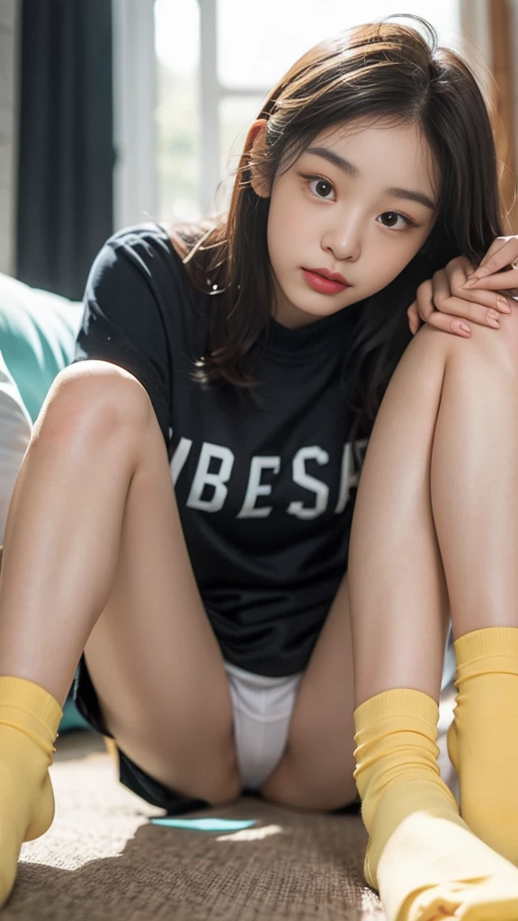 small ager, pussy, yellow socks, boobies, Jenna Ortega