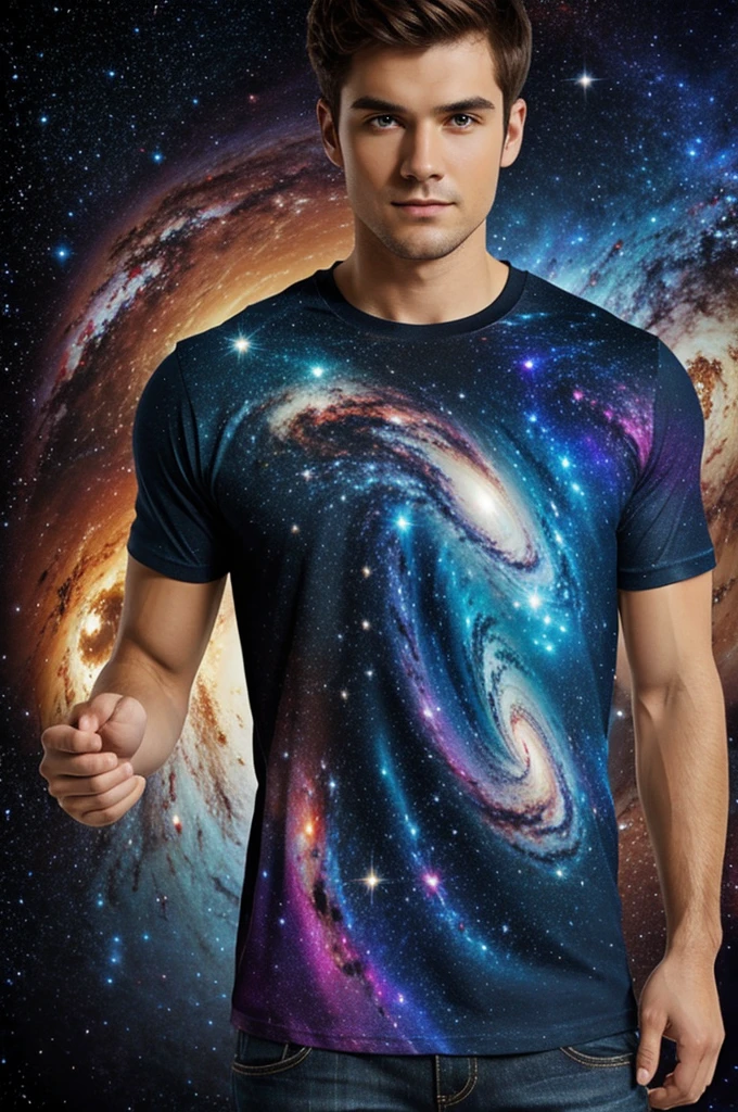 Generate a galaxy t-shirt