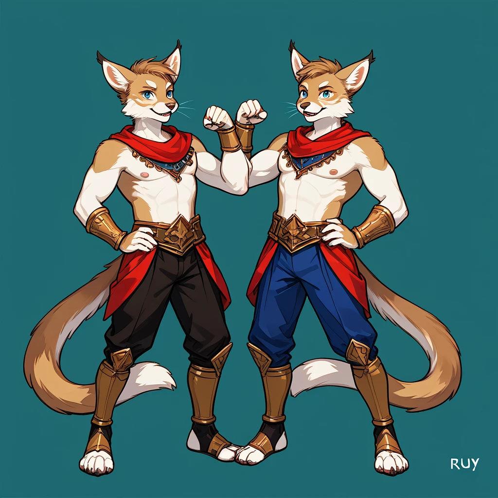 ((masterpiece)), (ultra detailed), (best quality), simple background, (style of fantasy), (in t-pose, full body, hands up), absurdres, perfect anatomy(angelic handsome boy, kemono)(furry anthro),
