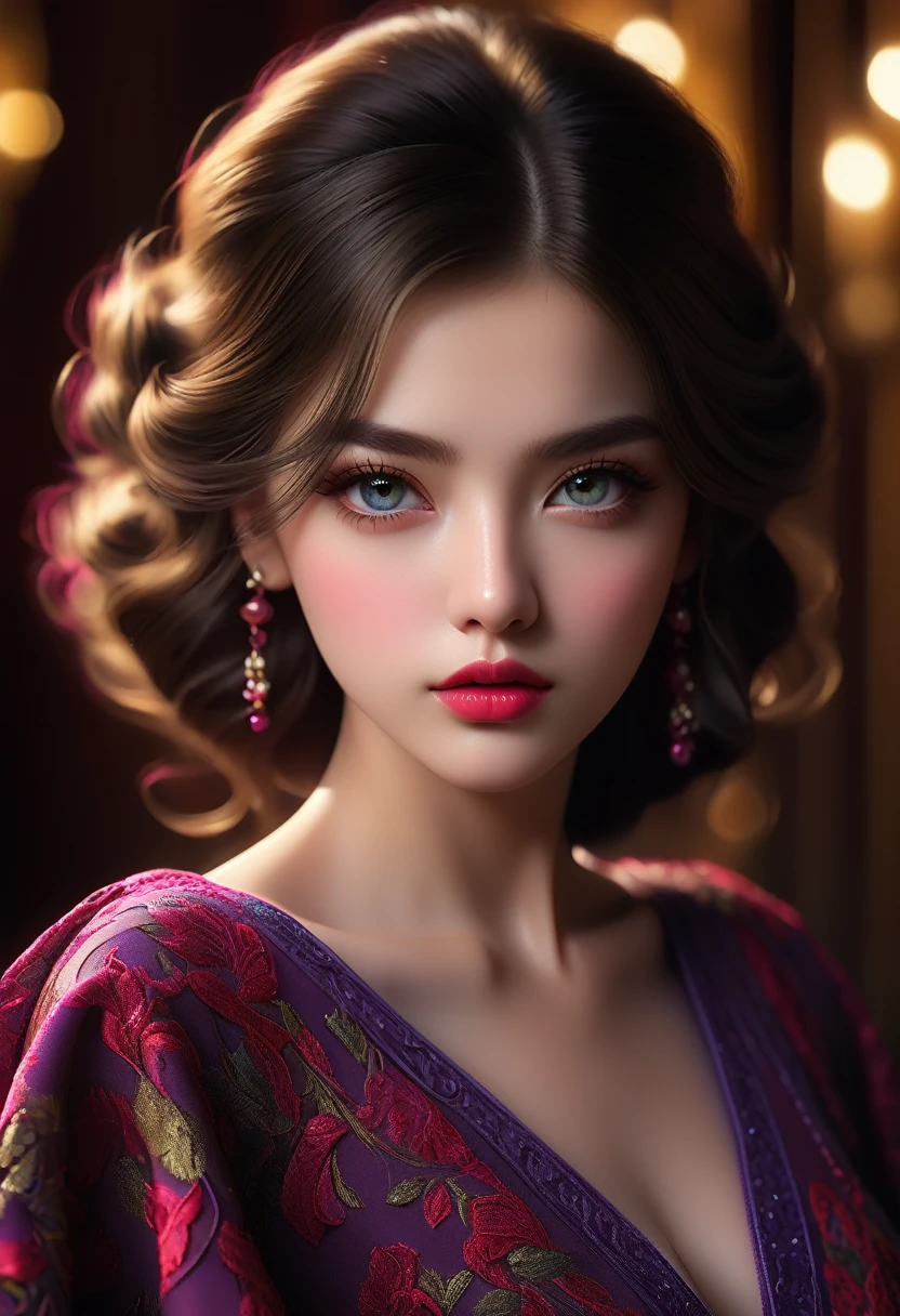 A fashionable girl,beautiful detailed eyes,beautiful detailed lips,extremely detailed eyes and face,longeyelashes,intricate fashion design,elegant dress,dynamic pose,cinematic lighting,photorealistic,hyperrealistic,highly detailed,award winning photography,masterpiece,chiaroscuro lighting,cinematic composition,vibrant colors,dramatic colors,dramatic shadows,dramatic lighting,(best quality,4k,8k,highres,masterpiece:1.2),ultra-detailed,(realistic,photorealistic,photo-realistic:1.37),cinematic,conceptual,fashion,portraiture