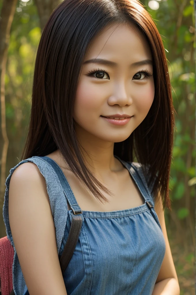Make a realistic chinita girl