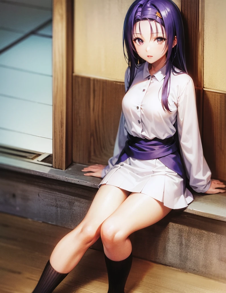 Sairenji Haruna,Haruna Sairenji,standing,uniform,shirt,skirt