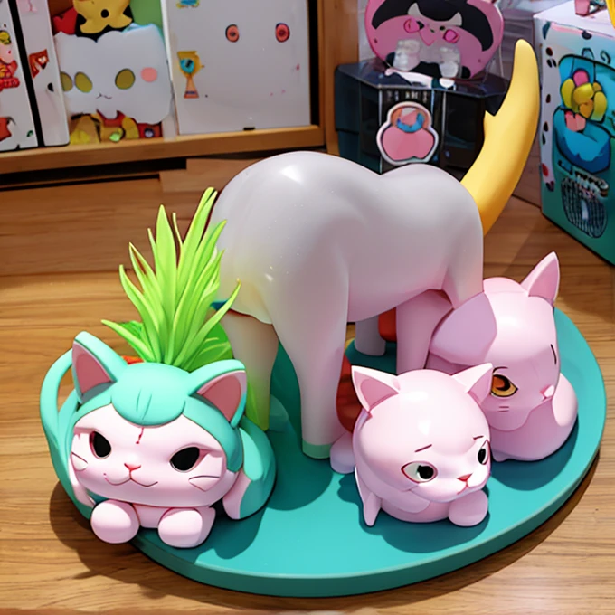 comic con中，personification（cat ears human cat tail）At comic con，There are many different types of Toy figures，Nendoroid 3D，anime statue，Toy figure，q cheeks，Funny company anime style，anime action figure，silicone man，Silicone statue，Styled for Nendoroid，figure、 anime figure、action figurine toys、silicone statue animal illustrations,mixed species,different kinds of animals,various species,diverse animals,digimon evolution，Ultimate Evolution，perfect body，ultimate body，horse，There is personification，digimon evolution，Ultimate Evolution，perfect body，ultimate body，UFO，There is a horse，There is personification，There are photos of Cat lady with many animals，animal illustrations,mixed species,different kinds of animals,various species,diverse animals,digimon evolution，Ultimate Evolution，perfect body，ultimate body，horse，There is personification，digimon evolution，Ultimate Evolution，perfect body，ultimate body，UFO，There is personification，Cat lady，cat ears women\(Lovely,Kawaii,10 years old）rest ,quality\(masterpiece,high resolution,top-quality,top-quality real texture skin,提high resolution,RAW photos,Best quality,Very detailed\)