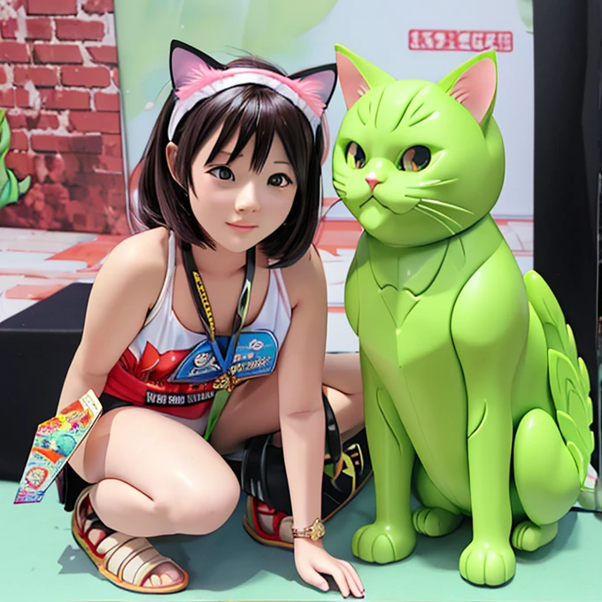 comic con中,personification(cat ears human cat tail)At comic con,There are many different types of Toy figures,Nendoroid 3D,anime statue,Toy figure,q cheeks,Funny company anime style,anime action figure,silicone man,Silicone statue,Styled for Nendoroid,figure、 anime figure、action figurine toys、silicone statue animal illustrations,mixed species,different kinds of animals,various species,diverse animals,digimon evolution,Ultimate Evolution,perfect body,ultimate body,horse,There is personification,digimon evolution,Ultimate Evolution,perfect body,ultimate body,UFO,There is a horse,There is personification,There are photos of Cat lady with many animals,animal illustrations,mixed species,different kinds of animals,various species,diverse animals,digimon evolution,Ultimate Evolution,perfect body,ultimate body,horse,There is personification,digimon evolution,Ultimate Evolution,perfect body,ultimate body,UFO,There is personification,Cat lady,cat ears women\(Lovely,Kawaii,10 years old)rest ,quality\(masterpiece,high resolution,top-quality,top-quality real texture skin,提high resolution,RAW photos,Best quality,Very detailed\)