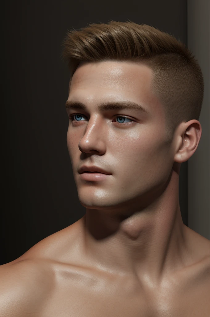 ((masterpiece)), ((best quality:1.2)), High Resolution, 8k, (ultra_realistic:1.3), (photorealistic:1.4), sharp focus, yaoi, 1boy, (perfect face), american soldier, caucasian, white man, handsome sexysoldier