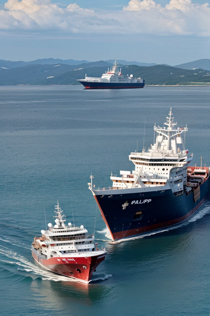 Small ship and big ship