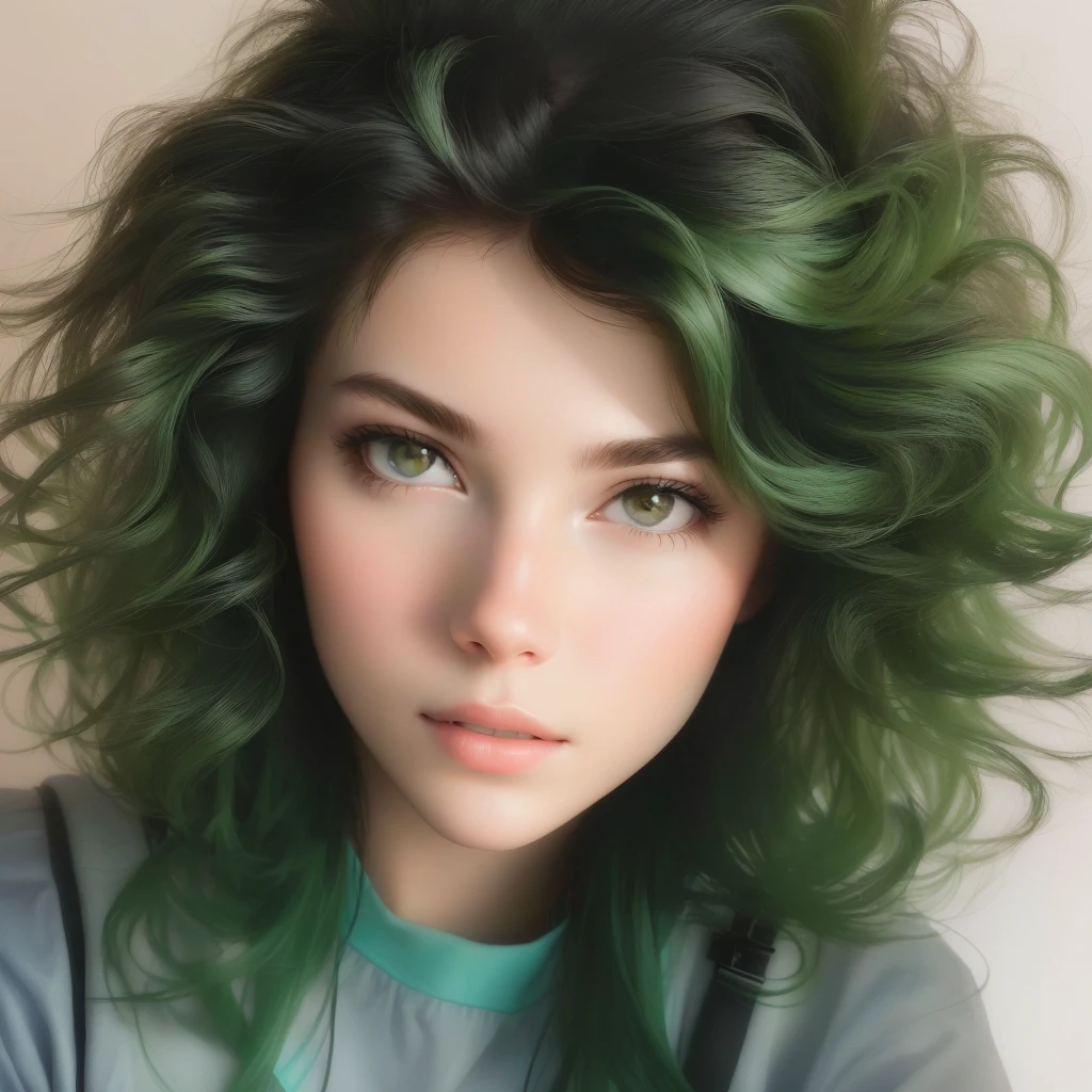 increase image quality, make it clearer, make the girl&#39;s eyes greener and make her look more detailed overall. Do this without losing the originality of the image