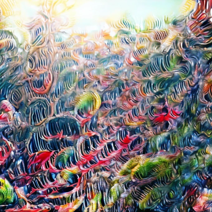 an intricate circulatory system made of organic matter, originating from a red heart , dominant yellow and orange color tonality, growing on a fractal background, brilliant colours, masterpiece, highly detailed, 4k resolution, 3d modelling, digital art