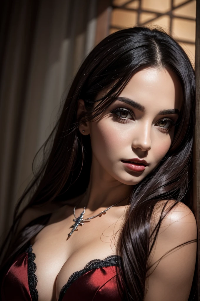 (32k:1.5, Highest quality, masterpiece, Ultra-high resolution), Professional camera work:1.6, Very detailedな肌と顔の質感:1.3, Captivating portrait:1.2, Very accurate, Very detailed, 1 adult female, ((Amazing night view from the rooftop:1.4, The moonlight at night illuminates my body)), (Satin Nightgown:0.7), Incredibly slim body, Fair skin, elegant, Expressions of sadness, (Big eyes that exude beautiful eroticism:0.4, A dreamy look:1.0, I love you with all my heart:0.8, Open your mouth a little, lipstick, Feel the beautiful eroticism:0.9), (Wet dark brown medium length hair), Sensual sitting position, sense of loss, Sadness, Candles, The chest is medium, Earrings, necklace, bracelet, (romantic, mysterious), Object of admiration, dramatic, Artistic, Innovative, attractive, Heartful, Fancy, sense of openness, sense of cleanliness, Special, exciting, Extreme, Tilt, ((Adult charm, Feminine charm, Hair blowing in the wind)