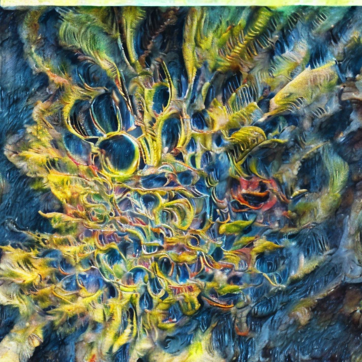  an intricate circulatory system made of organic matter, originating from a red heart , dominant yellow and orange color tonality, growing on a fractal background, brilliant colours, masterpiece, highly detailed, 4k resolution,  3d modelling, digital art
