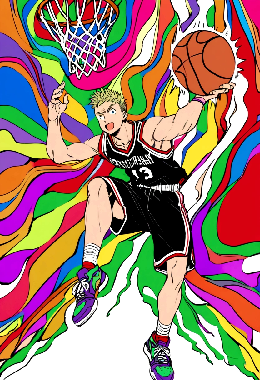 Slam Dunk,Sakuragi Hanamichi,I'm playing basketball