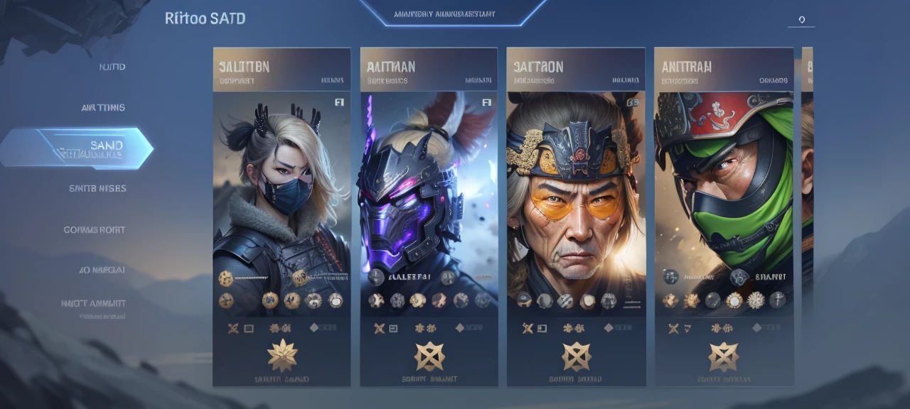 Realistic ultra HD close-up portrait,A samurai wearing a war mask, Wrinkles ,Facial expressions show strong emotions