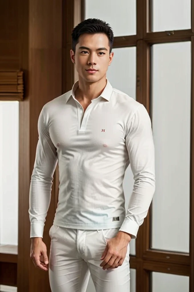 1man,
a 30 y.o muscular male wearing long-sleeve white shirt and tie, wearing leather shoes, full body,
soft lighting,
masterpiece, best quality, 8k uhd, dslr, film grain, Fujifilm XT3 photorealistic painting art by midjourney and greg rutkowski