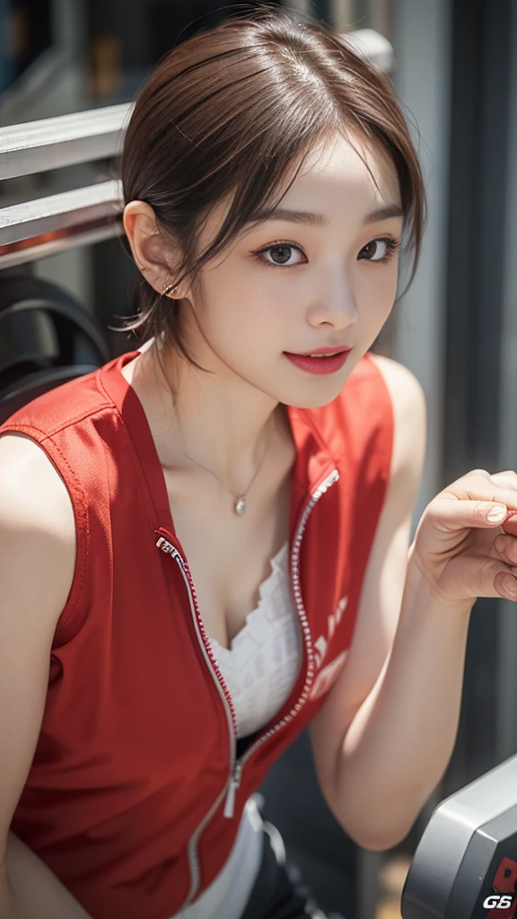 masterpiece, highest quality,student、10th generation women,Close-up of two beautiful girls wearing sailor collars, pleated skirt,,(bitter smile,:1.2),realistic raw photo、Real World Images、look at the camera、(A little fear)sunset、small red bra、
(Medium chest,tight waist:1.0),Brighten the lighting in the room
(from below,Low - Angle,sealed:1.0),cute face、
Changing in a crowded locker room、take off your clothes、open shirt、Start unhooking your bra、