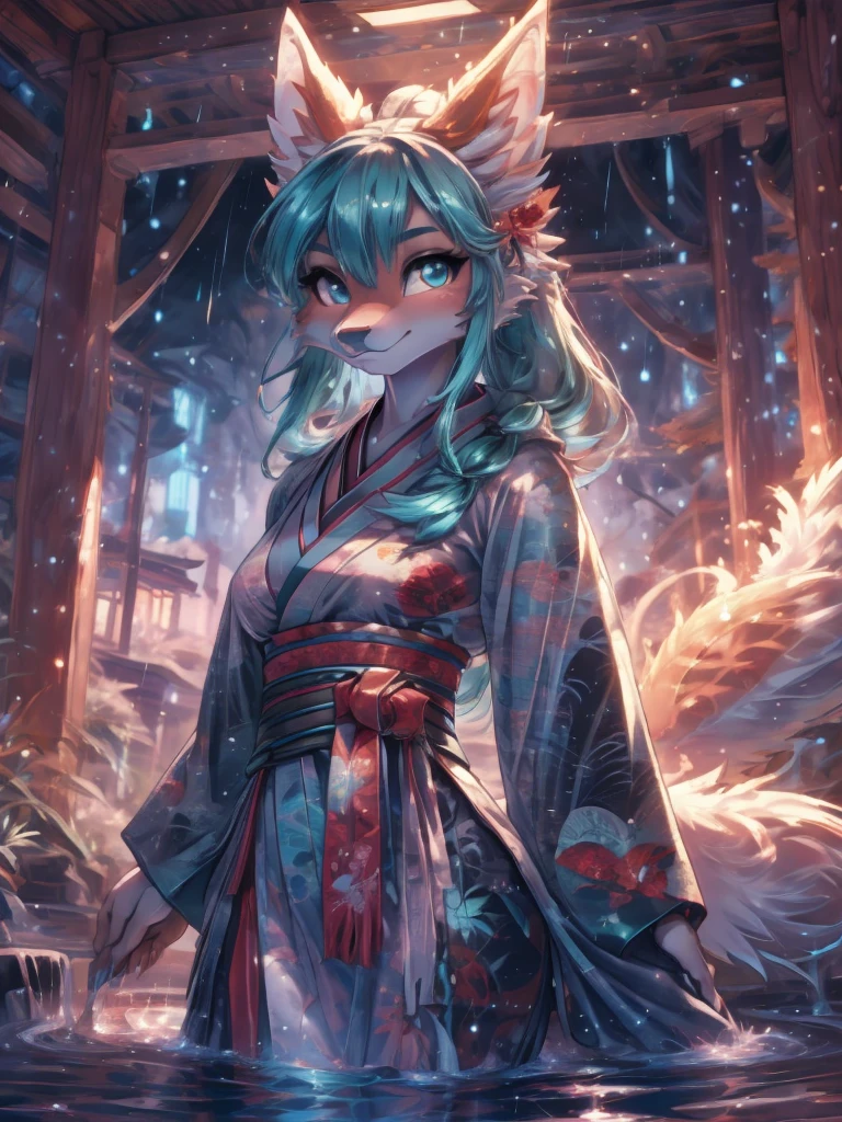 Hatsune miku alta definicion buena anatomia add_detail:1, orejas de kitsune, tatuaje tribal add_detail:1, cute girl add_detail:1, add_detail:1,traditional japasse clothes add_detail:1 japanese shrine landscape add_detail:1, fullbody descalza add_detail, rostro altamente detallados, deep aqua iris add_detail:1 lighting eyes add_detail:3, garras de lobo, colmillos afilados add_detail:1, zorra salvaje add_detail:1, aura de luz resplandeciente add_detail:3, sakuras landscape add_detail:1, in magic spring water pool add_detail:1, raining day add_detail, touching water with her hands, sexy kimono add_detail:1, santuario de oracion add_detail:1, chica debota rezando add_detail:1