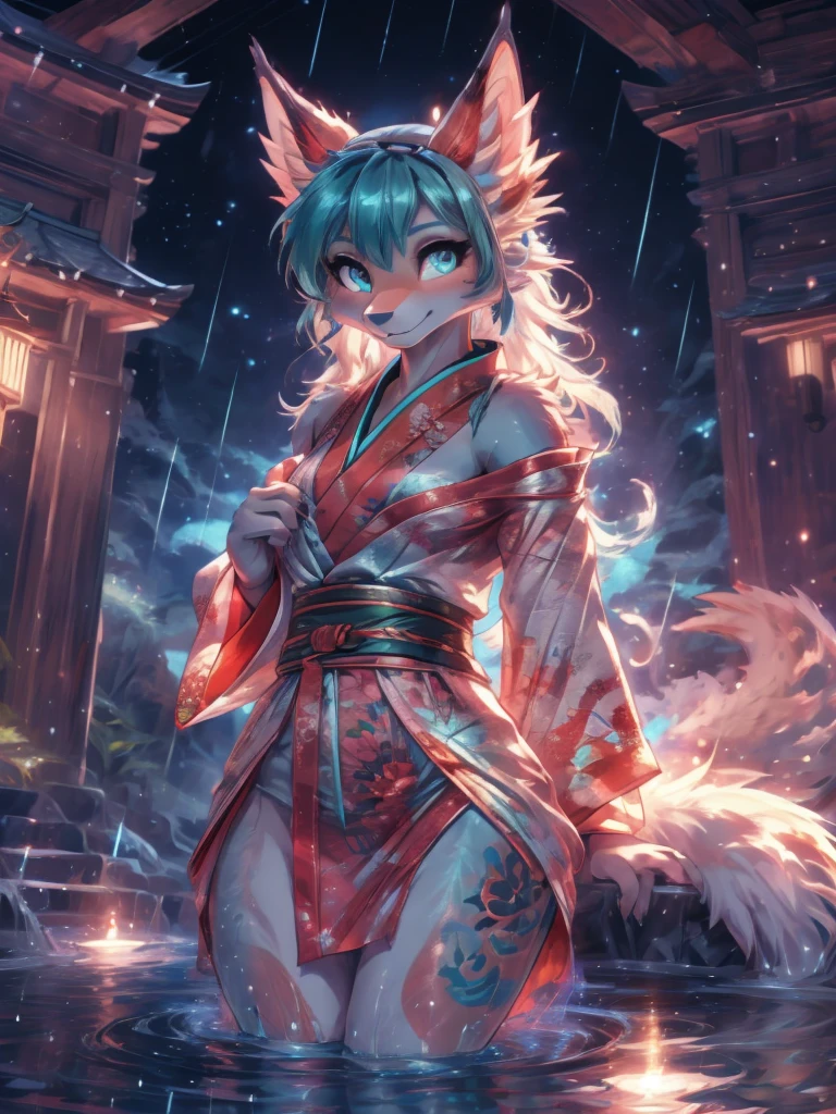 Hatsune miku alta definicion buena anatomia add_detail:1, orejas de kitsune, tatuaje tribal add_detail:1, cute girl add_detail:1, add_detail:1,traditional japasse clothes add_detail:1 japanese shrine landscape add_detail:1, fullbody descalza add_detail, rostro altamente detallados, deep aqua iris add_detail:1 lighting eyes add_detail:3, garras de lobo, colmillos afilados add_detail:1, zorra salvaje add_detail:1, aura de luz resplandeciente add_detail:3, sakuras landscape add_detail:1, in magic spring water pool add_detail:1, raining day add_detail, touching water with her hands, sexy kimono add_detail:1, santuario de oracion add_detail:1, chica debota rezando add_detail:1